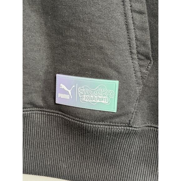 Puma SpongeBob Squarepants Graphic Pullover Black Hoodie Jacket Mens Medium M - Picture 3 of 4
